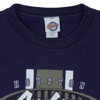 Aaron maker label showing XXL inside the navy Astros T-shirt neckline
