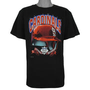 Front view of the black MLB St. Louis Cardinals 1993 Central Division t-shirt