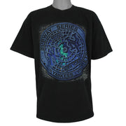 Front view of the black 2000 MLB New York Yankees vs Mets Subway Series t-shirt by Gildan