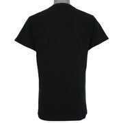 Back view of the black Los Angeles Dodgers Logo t-shirt showing plain back