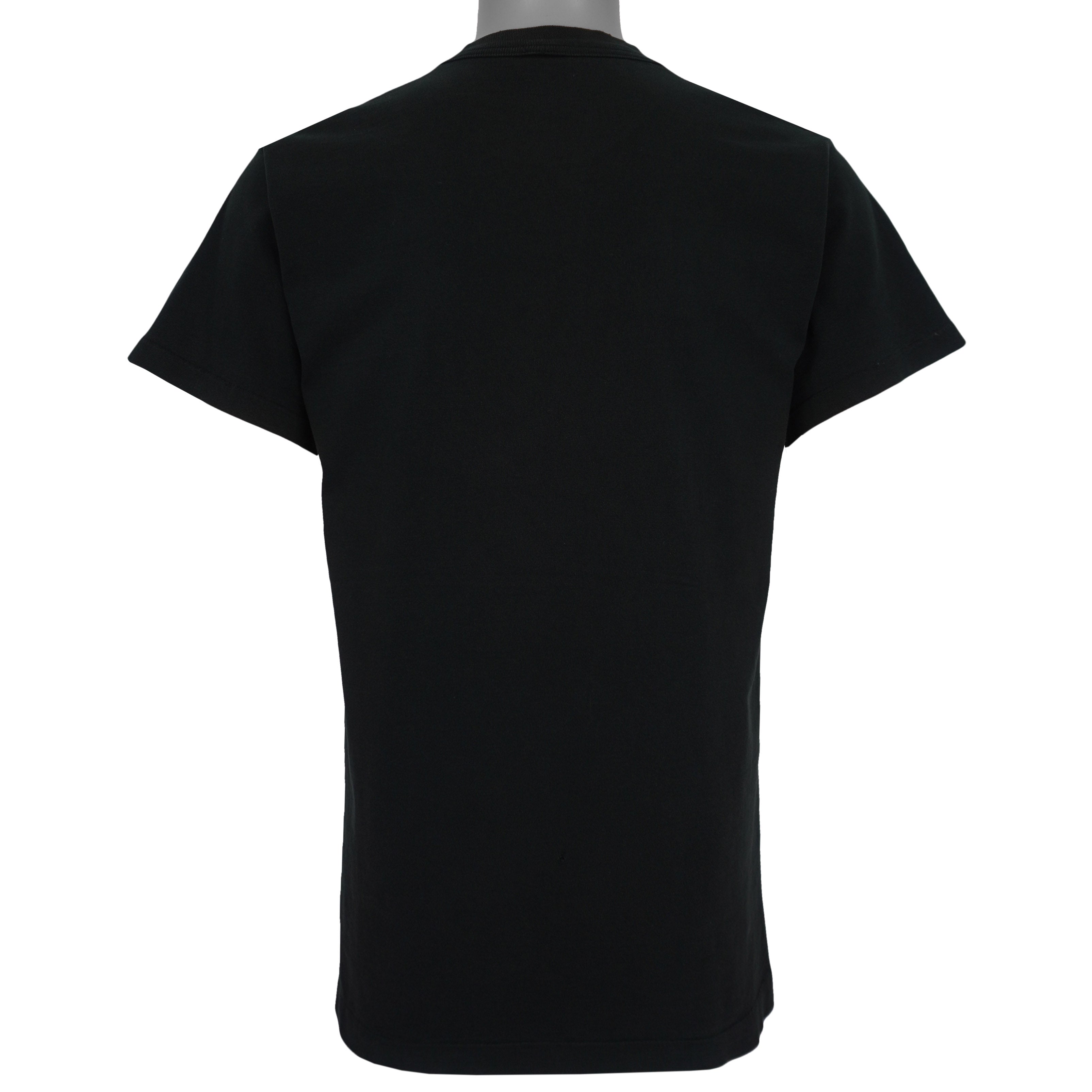 Back view of the black Los Angeles Dodgers Logo t-shirt showing plain back