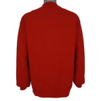 Back view of the red Detroit Red Wings Logo sweatshirt showing plain back