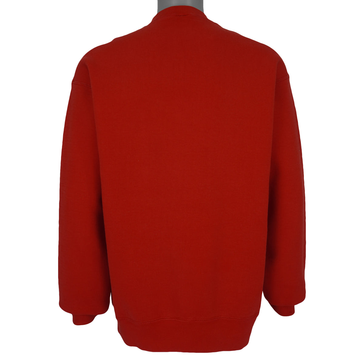 Back view of the red Detroit Red Wings Logo sweatshirt showing plain back