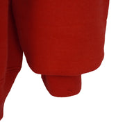 Close view of Red Wings logo graphic on the red Detroit Red Wings Logo sweatshirt