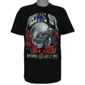 Front view of the black 1995 NCAA Penn State Rose Bowl t-shirt by Salem
