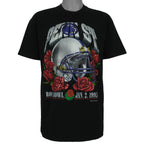 Front view of the black 1995 NCAA Penn State Rose Bowl t-shirt by Salem