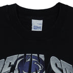 Close view of the Salem Sportswear label inside the black Penn State Rose Bowl t-shirt