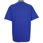 Full back view of the blue Los Angeles Dodgers locker-room graphic T-shirt