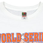 Neck label close-up of the white 2000 Subway Series World Series T-shirt