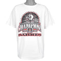 White T-shirt with Buffalo Sabres 1999 Eastern Conference champions graphic