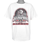 White T-shirt with Buffalo Sabres 1999 Eastern Conference champions graphic