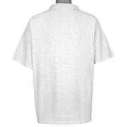 Full back view of the gray Detroit Lions football graphic T-shirt
