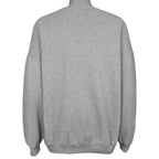Closer back view of the gray Jaguars sweatshirt showing shoulder seams and sleeves