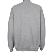 Closer back view of the gray Jaguars sweatshirt showing shoulder seams and sleeves