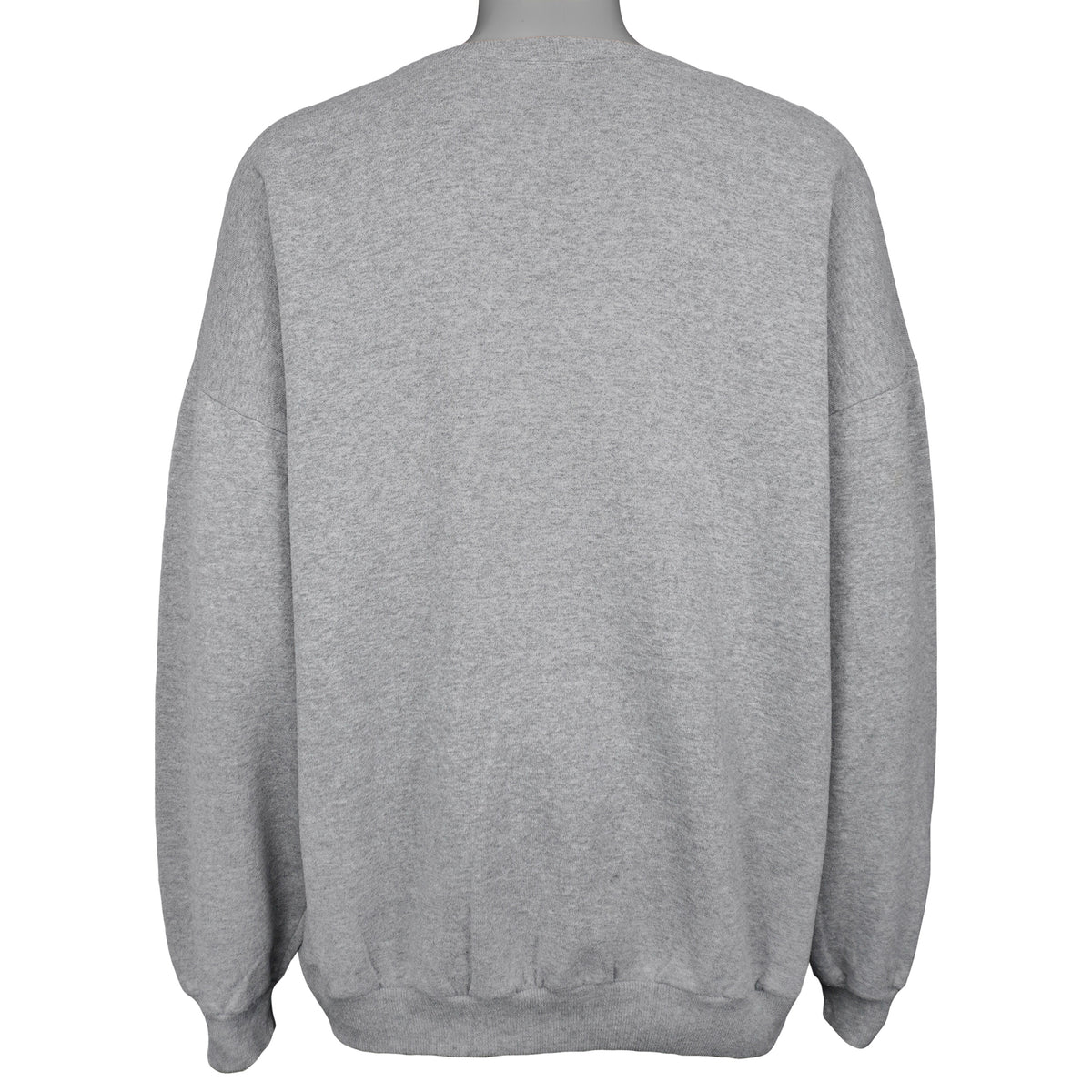 Closer back view of the gray Jaguars sweatshirt showing shoulder seams and sleeves