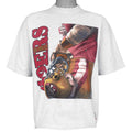 Gray T-shirt with 49ers player and helmet montage graphic