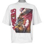 Gray T-shirt with 49ers player and helmet montage graphic