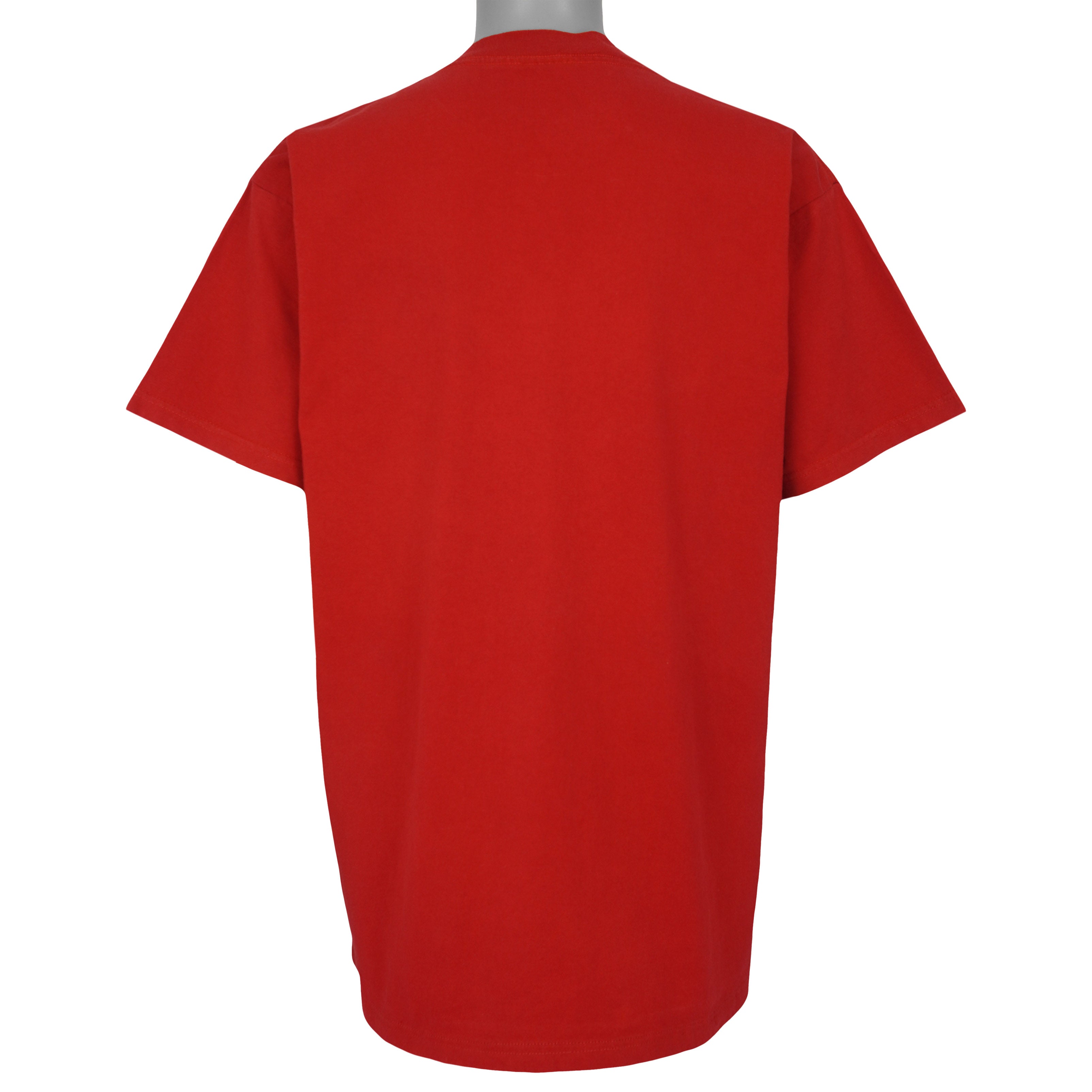 Plain red Tampa Bay Buccaneers T-shirt back with short sleeves