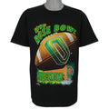 Front of black T-shirt with 1995 Rose Bowl Oregon football and rose graphic