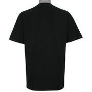 Back view of the black Oregon Ducks 1995 Rose Bowl football short sleeve graphic T-shirt showing the rear construction