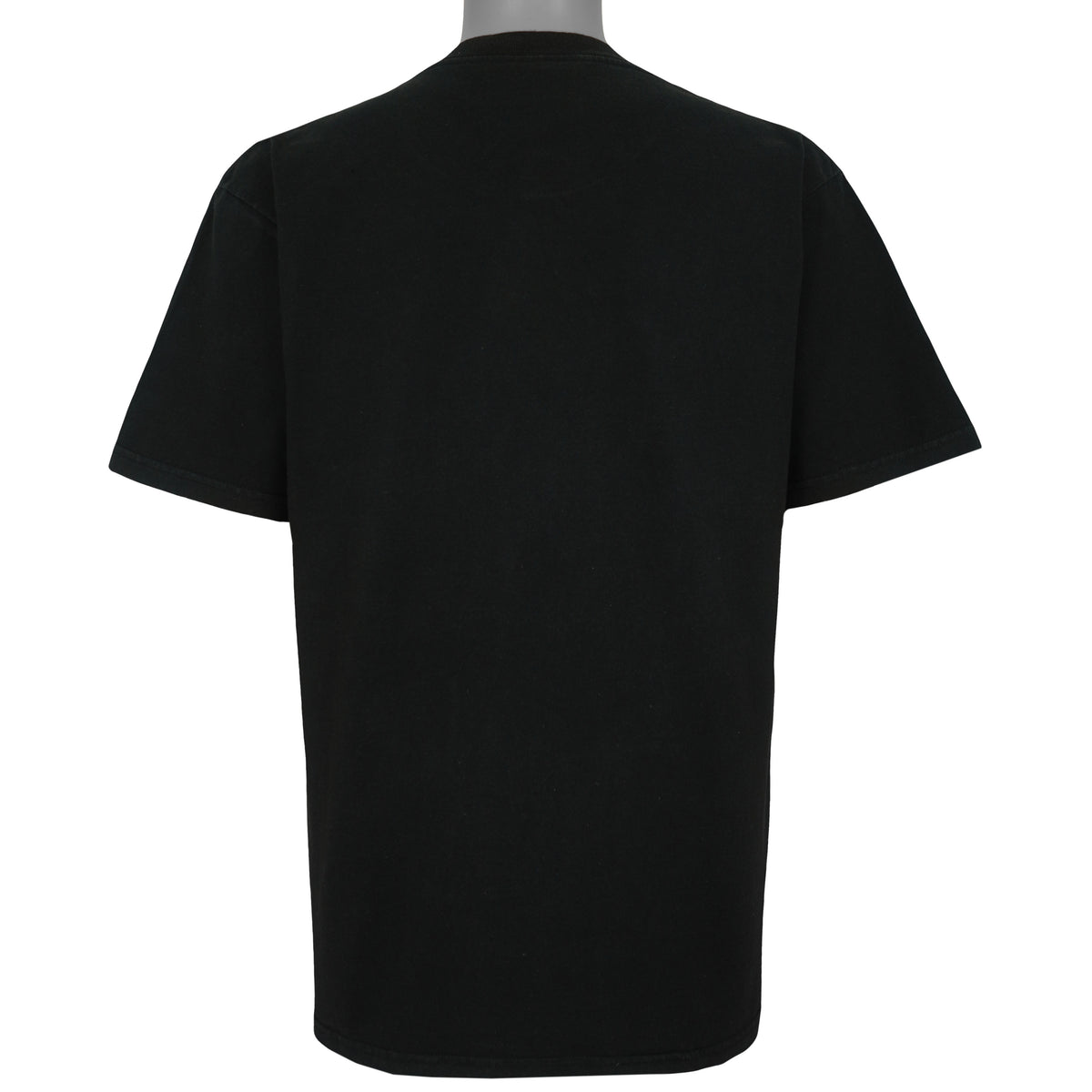 Back view of the black Oregon Ducks 1995 Rose Bowl football short sleeve graphic T-shirt showing the rear construction