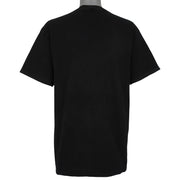 Back view of the black Tampa Bay Devil Rays Evil Rays short sleeve graphic T-shirt showing the rear construction