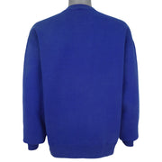 Plain blue Los Angeles Rams sweatshirt back with ribbed cuffs and waistband