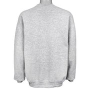 Plain gray back of the LSU crew-neck fleece sweatshirt