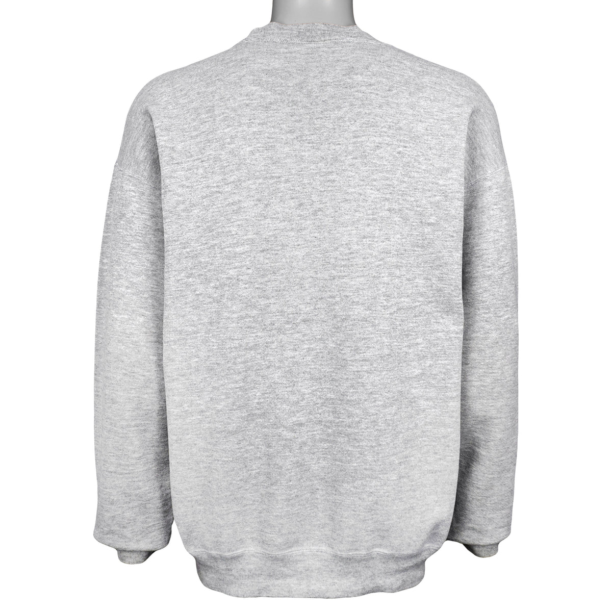 Plain gray back of the LSU crew-neck fleece sweatshirt