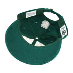 Interior view of the green Minnesota Wild cap and matching underbrim