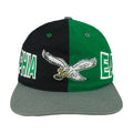 Black green and gray 1990s NFL American Needle Philadelphia Eagles cap with wraparound team embroidery