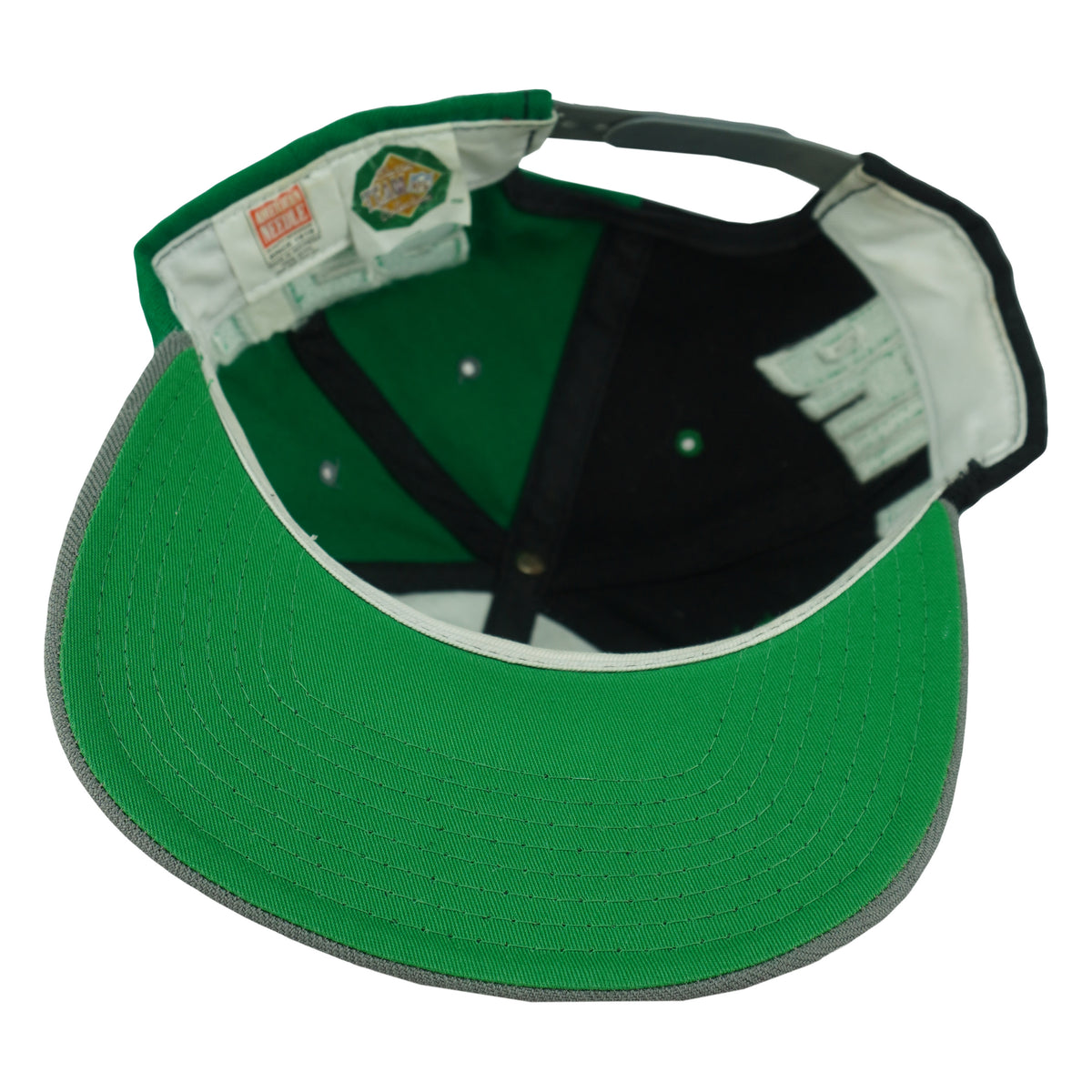 Interior view showing the green underbrim and paneled Eagles crown
