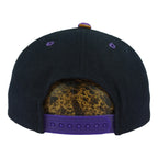 Rear of the black Arizona Diamondbacks cap with purple snap closure