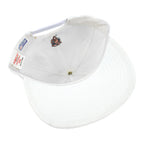 Interior view of the all-white Chicago Bears snapback and adjustable closure