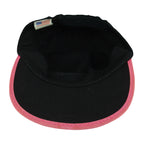 Interior view of the black New Kids on the Block cap and pink-trimmed brim