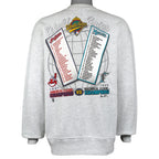 MLB (Pro Player) - Indians VS Marlins World Series Matchups Crew Neck Sweatshirt 1997 Large Vintage Retro Baseball