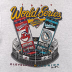 MLB (Pro Player) - Indians VS Marlins World Series Matchups Crew Neck Sweatshirt 1997 Large Vintage Retro Baseball