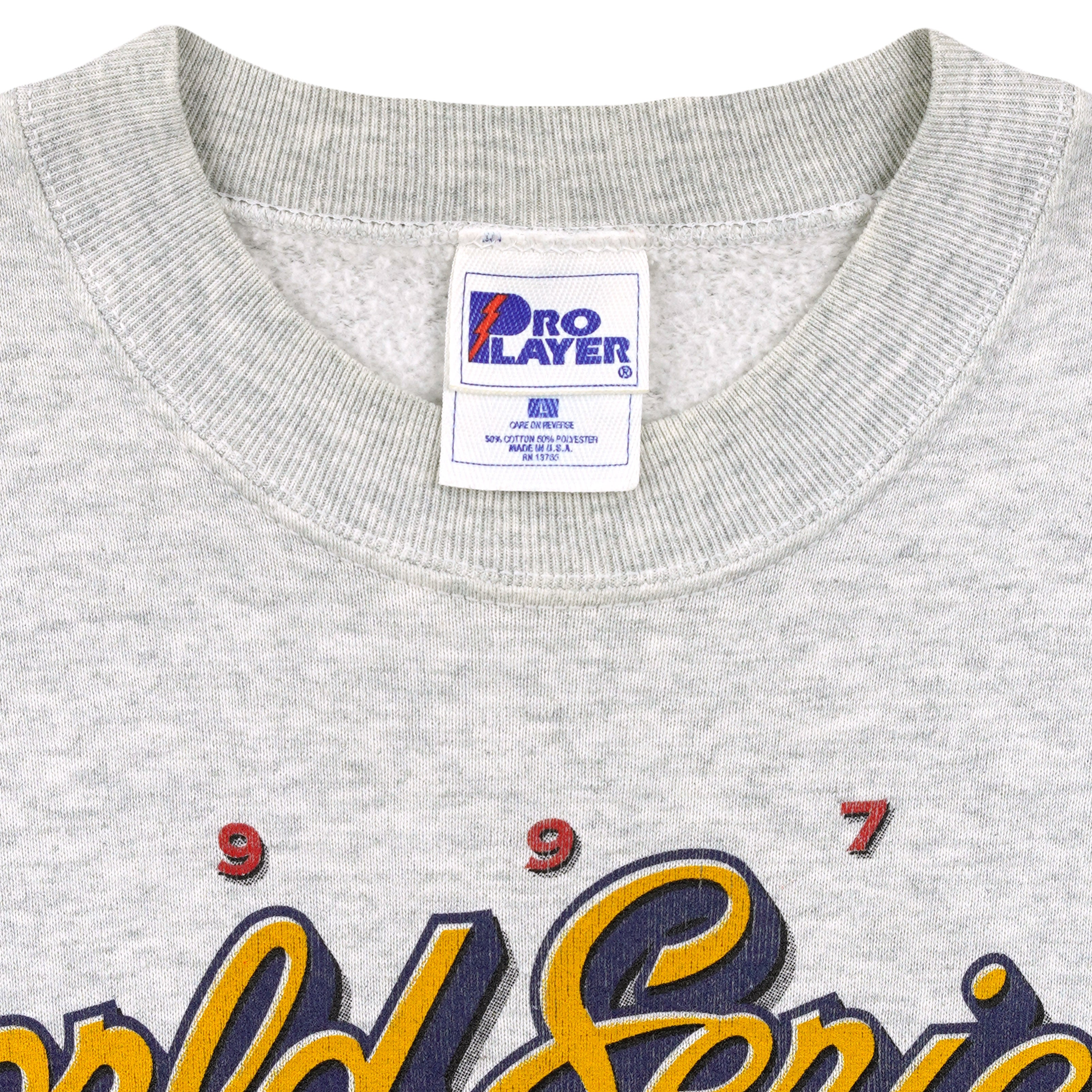MLB (Pro Player) - Indians VS Marlins World Series Matchups Crew Neck Sweatshirt 1997 Large Vintage Retro Baseball