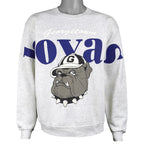 Santee Georgetown Hoyas light-gray crew neck sweatshirt front view