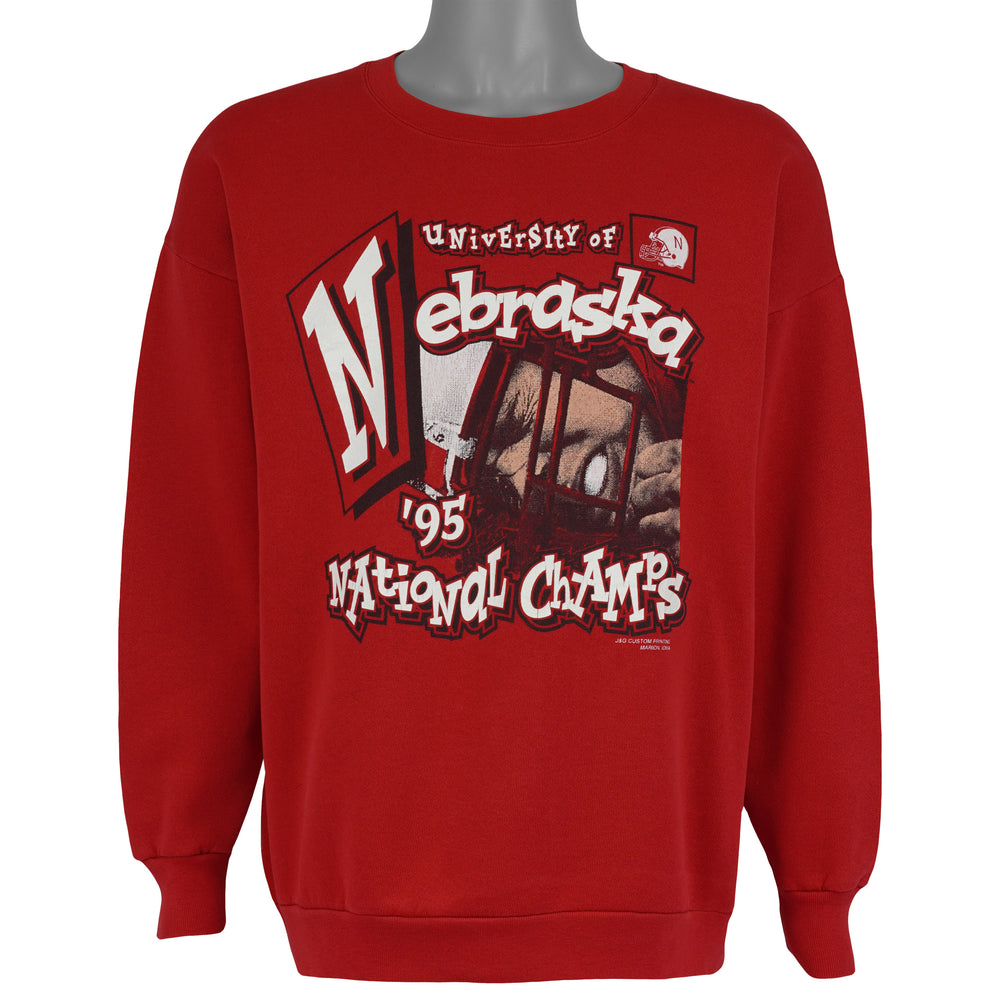 Delta Nebraska 1995 National Champions red sweatshirt front view