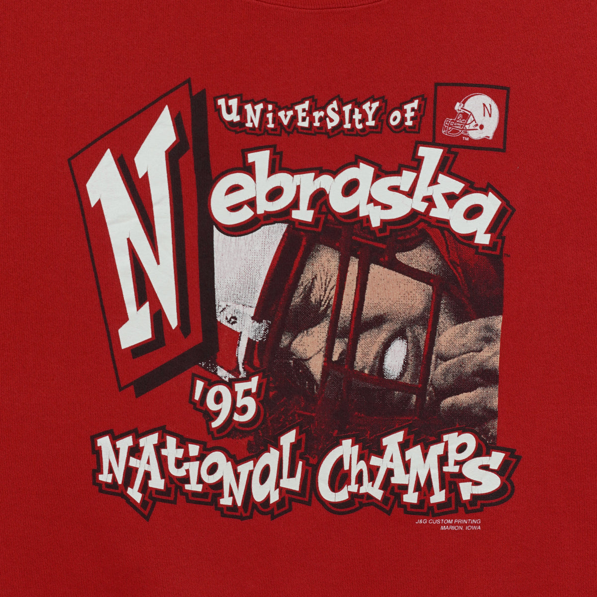 Nebraska 1995 National Champs football graphic detail