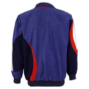 Adidas - Blue, White & Red Colorblock Track Jacket 1990s Medium Vintage Retro