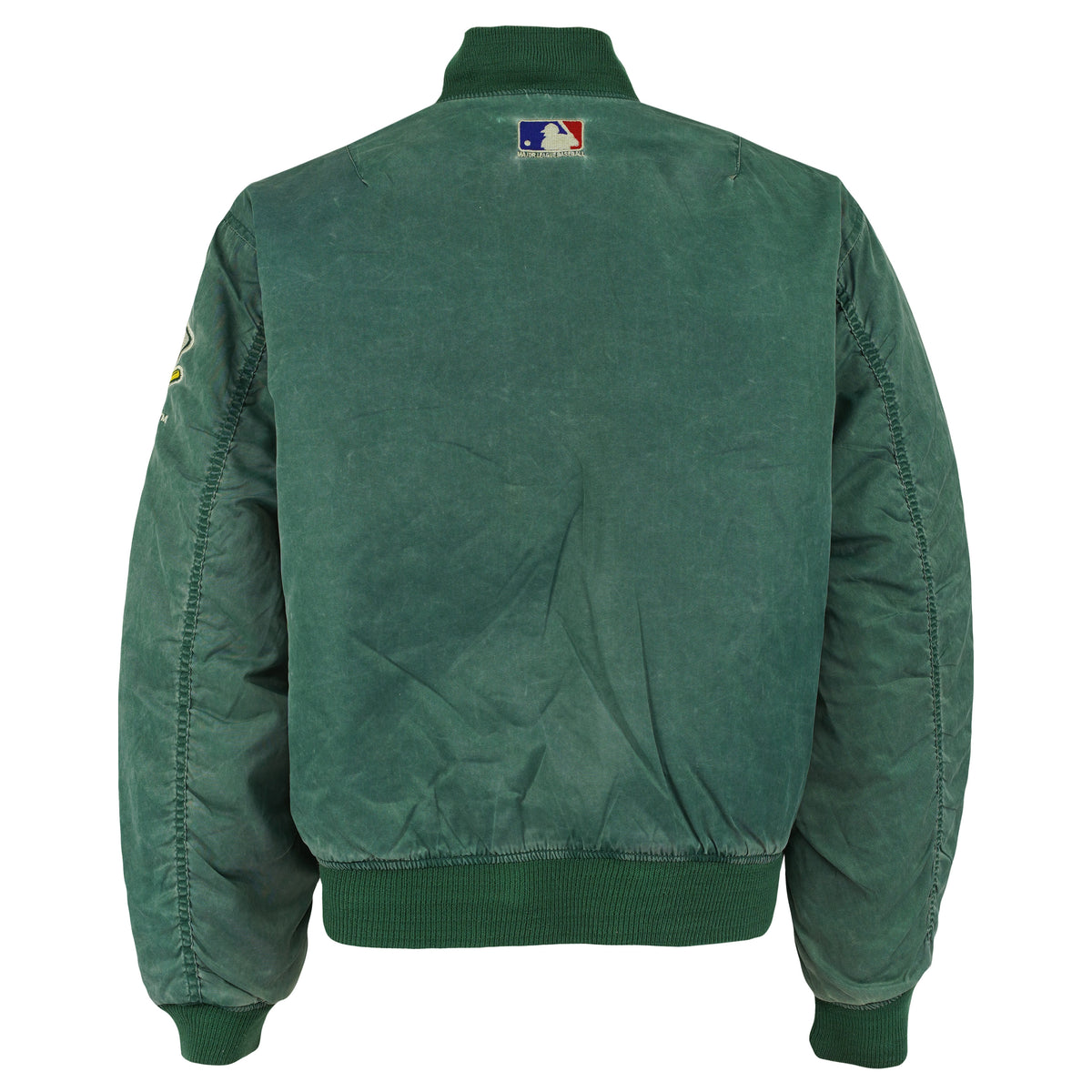 Vintage Starter (MLB) - Oakland Athletics Reversible Jacket 1990s Medium in green and beige