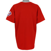 Plain red back of the Philadelphia Phillies jersey