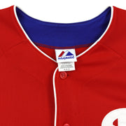 Majestic Medium label inside the Phillies jersey collar