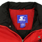 Starter (NCAA) - Nebraska Huskers Hooded Insulated Jacket 1990s Large
