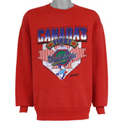 Toronto Blue Jays Canada's First 1992 World Series red sweatshirt front