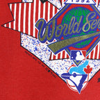 Toronto Blue Jays 1992 World Series graphic and print wear detail