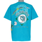 Florida Marlins Salem Around the Horn teal T-shirt back
