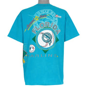 Florida Marlins Salem Around the Horn teal T-shirt back